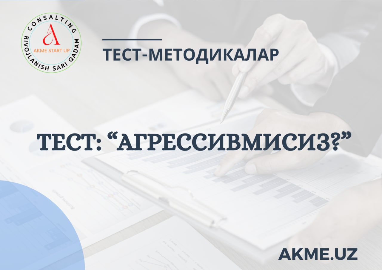 ТЕСТ: “АГРЕССИВМИСИЗ?”