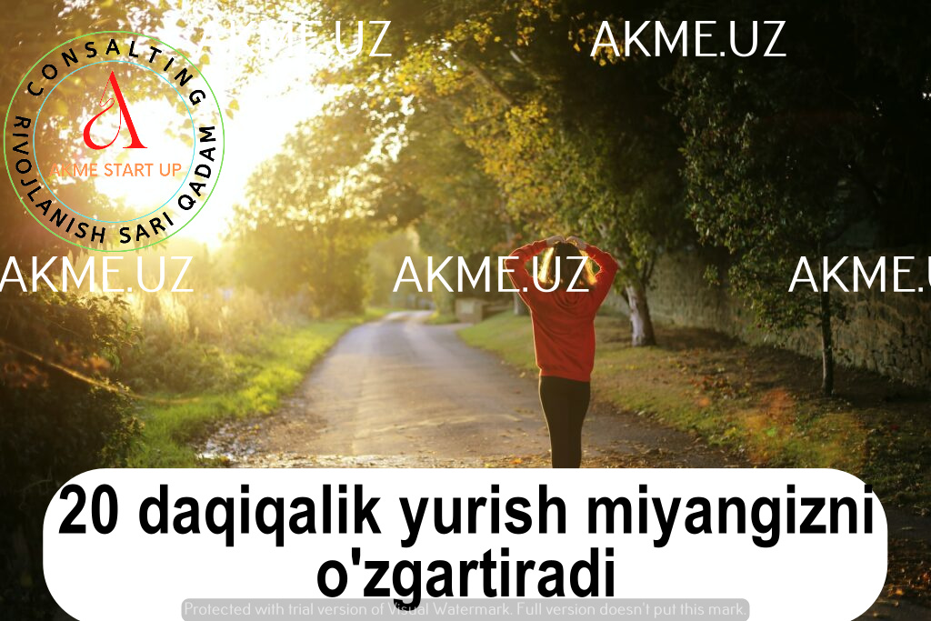 20 daqiqalik yurish miyangizni o’zgartiradi