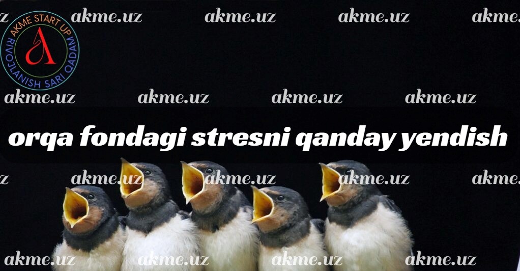 Qanday qilib fondagi stressni engish va jang qilmaslik kerak