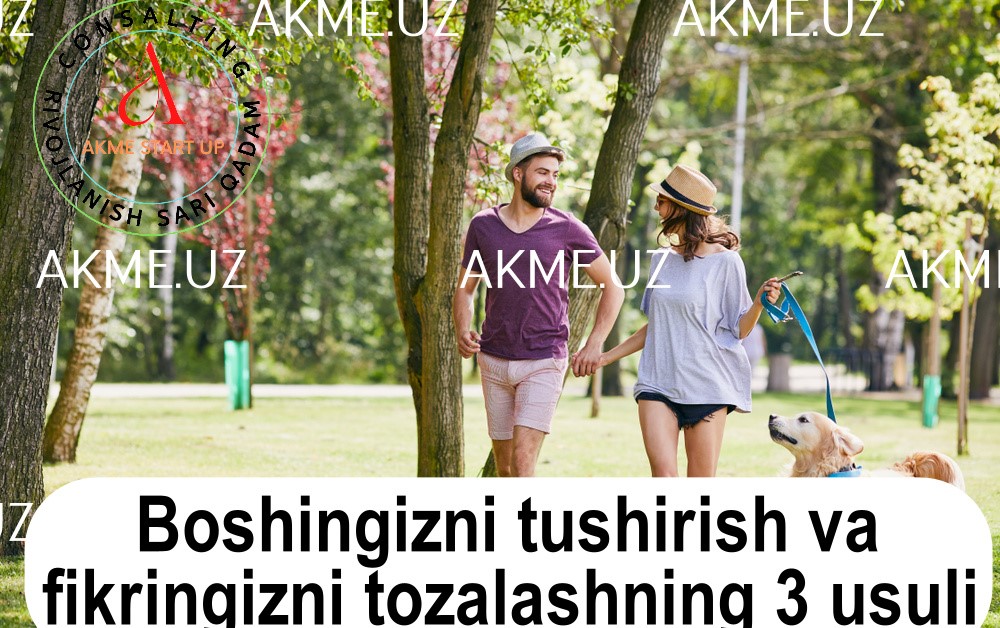 Boshingizni tushirish va fikringizni tozalashning 3 usuli