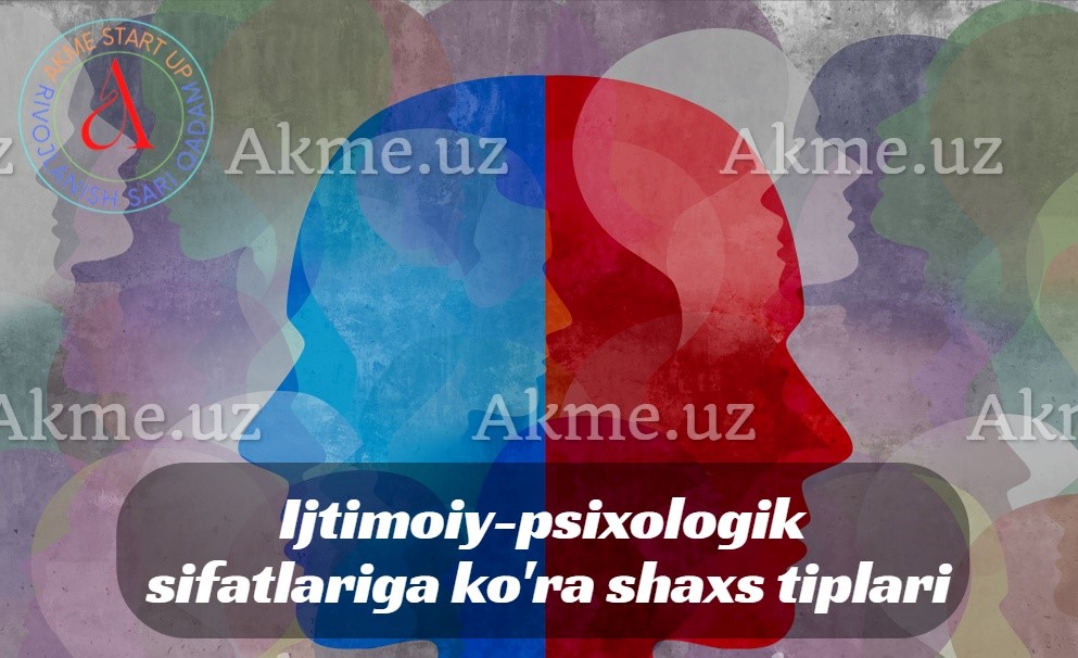 Ijtimoiy-psixologik sifatlariga ko’ra shaxs tiplari