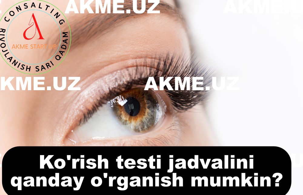 Ko’rish testi jadvalini qanday o’rganish mumkin?