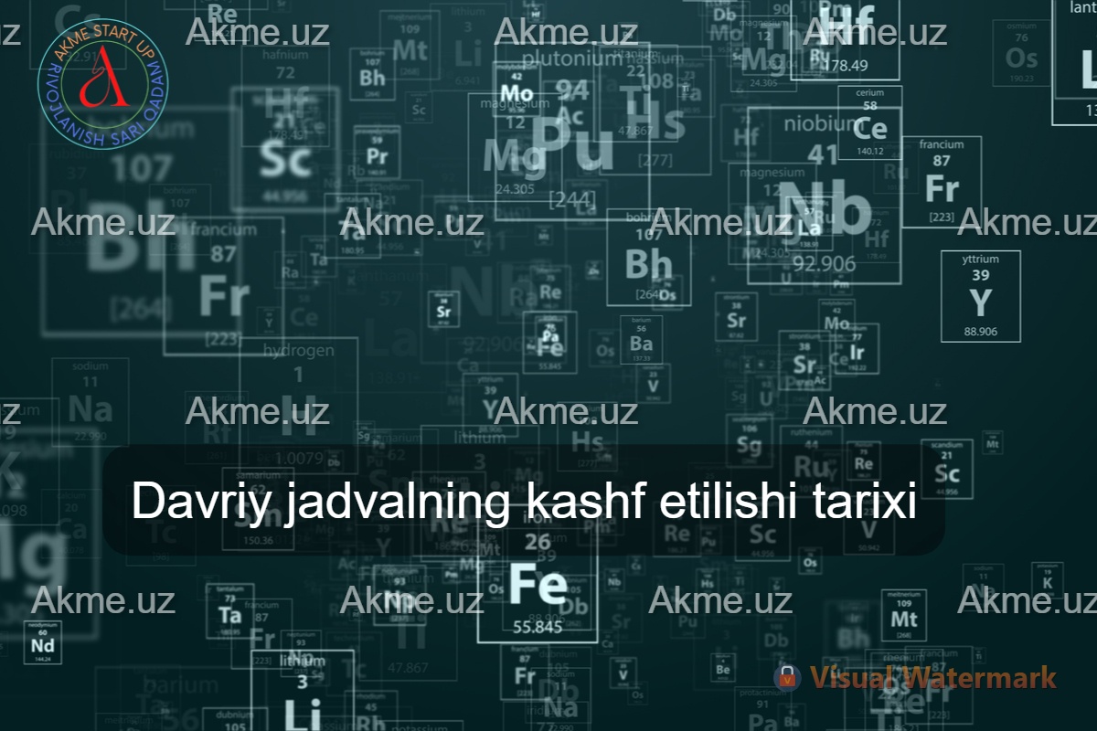 Davriy jadvalning kashf etilishi tarixi