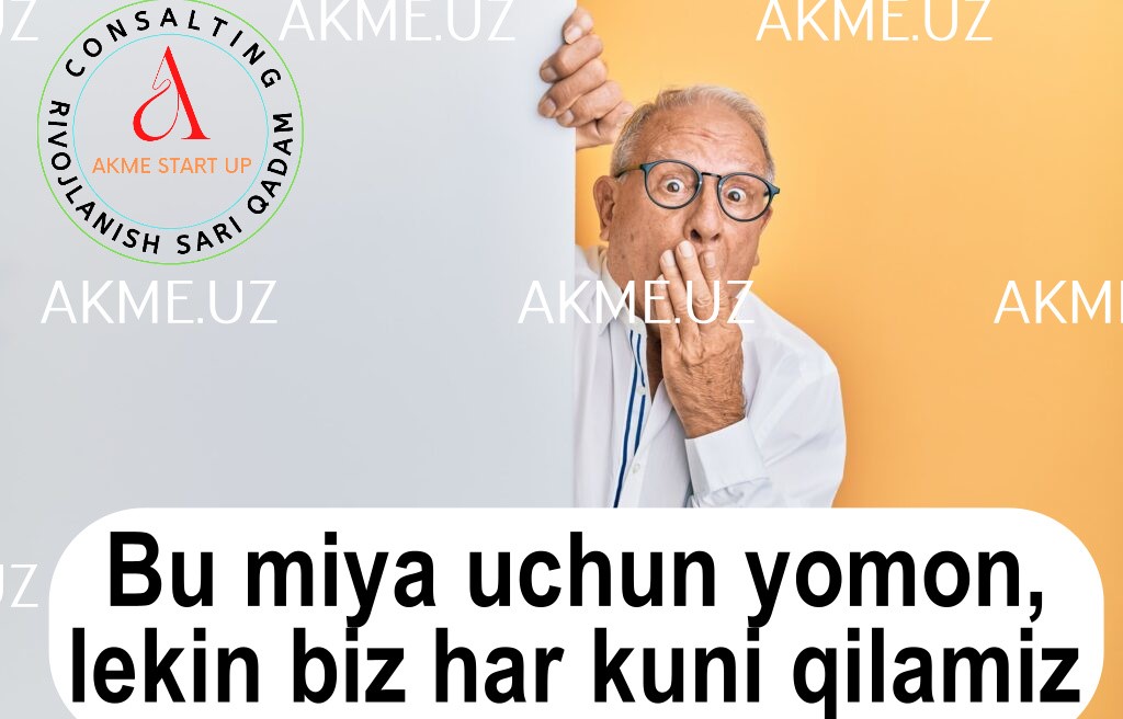 Bu miya uchun yomon, lekin biz har kuni qilamiz