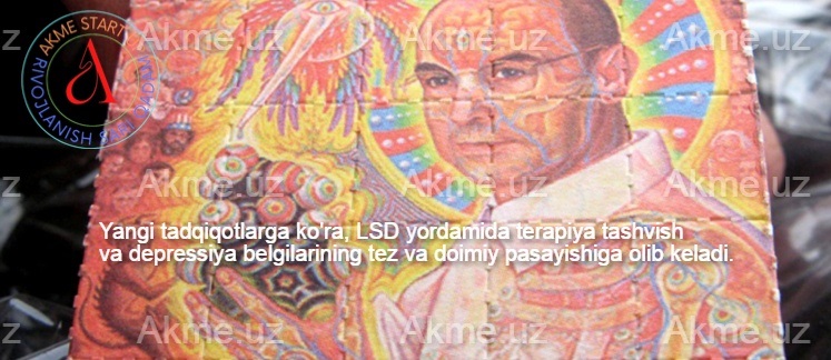 Yangi tadqiqotlarga ko’ra, LSD yordamida terapiya tashvish va depressiya belgilarining tez va doimiy pasayishiga olib keladi.