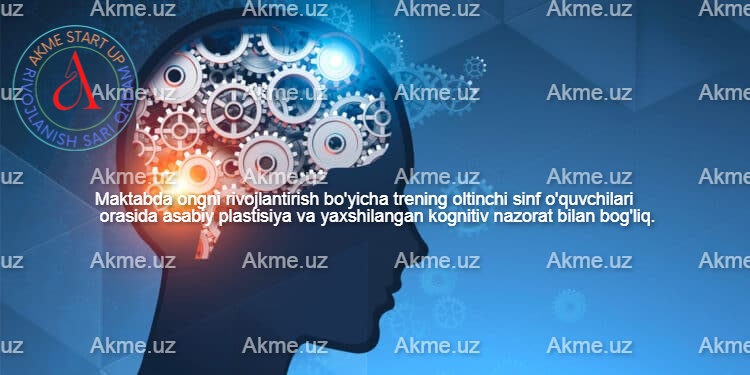 Maktabda ongni rivojlantirish bo’yicha trening oltinchi sinf o’quvchilari orasida asabiy plastisiya va yaxshilangan kognitiv nazorat bilan bog’liq.