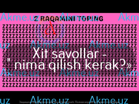 Xit savollar – ” nima qilish kerak?»